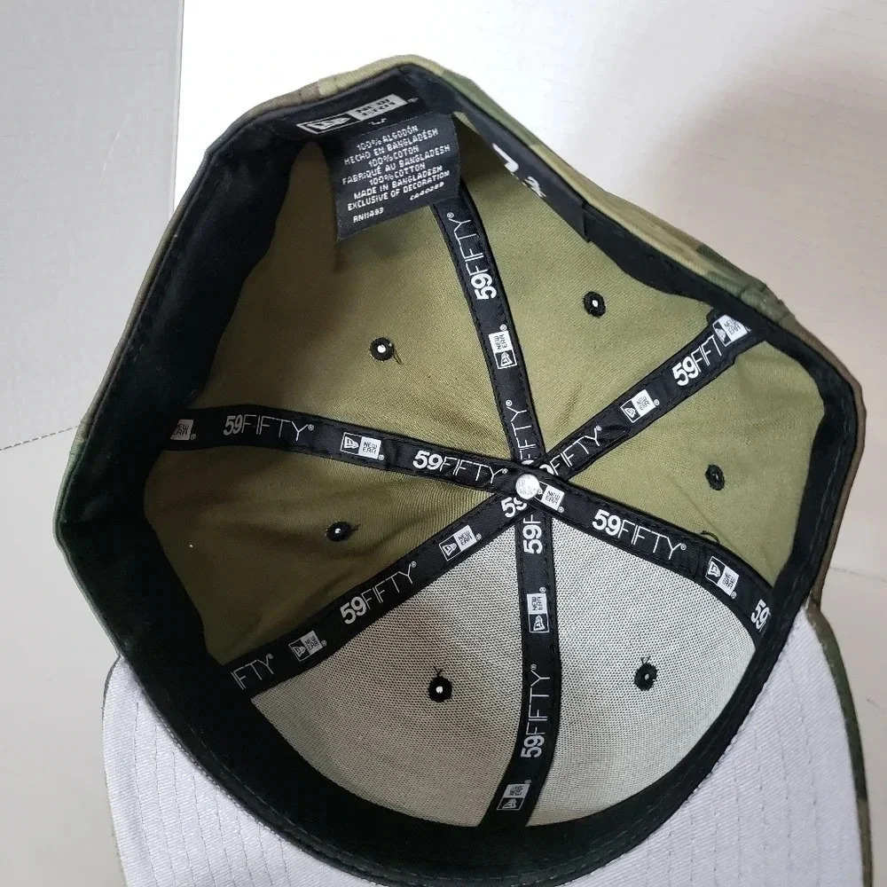 New Era,59Fifty, RDS Green/Brown  Camo Flat Bill Mens Fitted Hat,7 3/4 61.5cm. - Picture 3 of 6